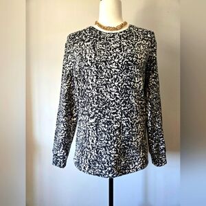 Pistola Anthropologie Black and White Splotch Top. Size XS